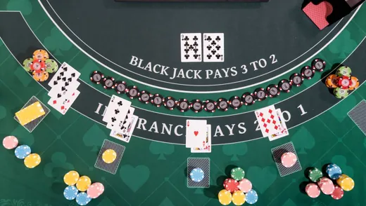 Live dealer blackjack table