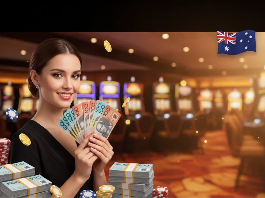 Ignition Casino lobby with poker tables, Sweet Bonanza slot and live dealer studio